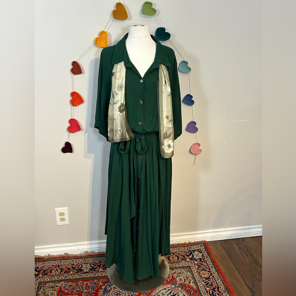 Forest Green Button Front Dress NWT size 3X